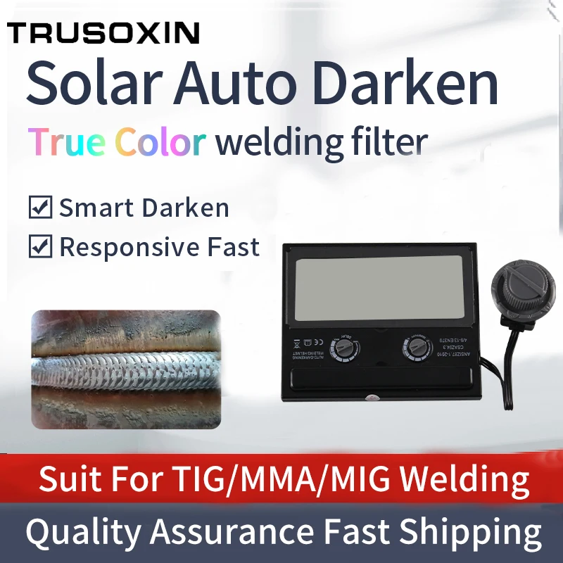 

Solar AAA battery automatic/auto darkening True Color welding mask/helmets face mask welder goggles/eye mask's filter lens