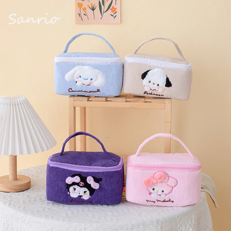 

Sanrio My Melody Kuromi Cinnamoroll Pachacco Cartoon Plush Cosmetic Bag Cartoon Portable Travelling Toiletry Bag Handy Organiser
