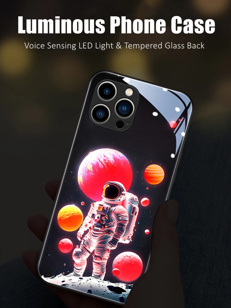 Astronaut Colorful LED Light Glow Luminous Tempered Glass Phone Case for Xiaomi 11 12 13 Mix 2 3 4 Redmi K50 K60 Pro Lite Ultra
Astronaut Colorful LED Light Glow Luminous Tempered Glass Phone Case for Xiaomi 11 12 13 Mix 2 3 4 Redmi K50 K60 Pro Lite Ultra