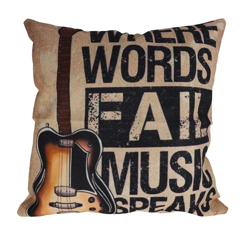 Vintage Personality Flax Guitar Cushion Cover Music Words Pillow Case For Sofa Bed Cars Decoration Throw Pillow Case
Vintage Personality Flax Guitar Cushion Cover Music Words Pillow Case For Sofa Bed Cars Decoration Throw Pillow Case