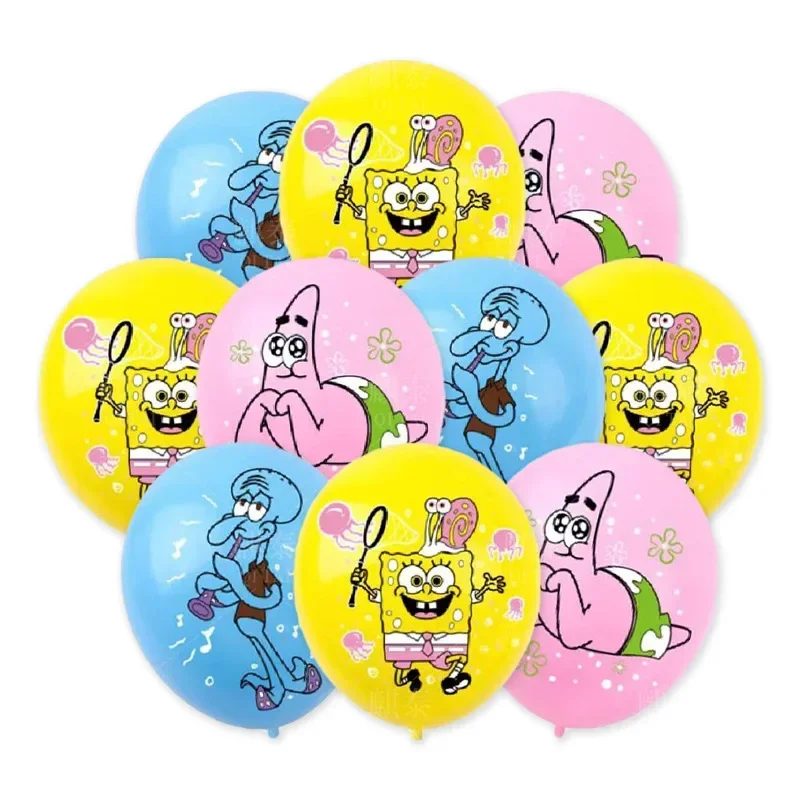 

Sponge-Bob Party Decoration Patrick Star Octopus Brother Latex Balloon Theme Children's Birthday Balloon Set Cute