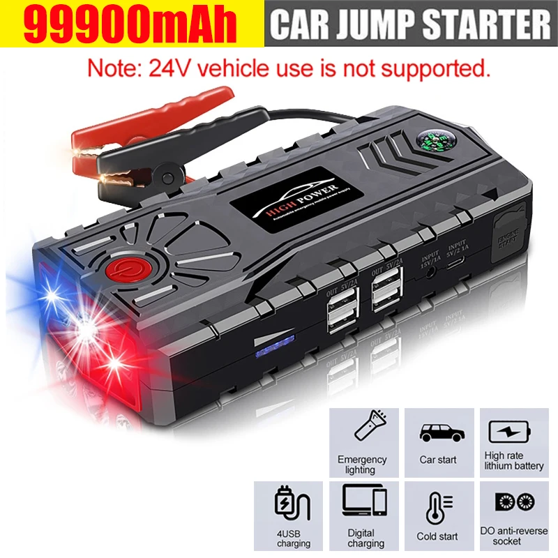 99900mAh Car Jump Starter 12V Portable Car Emergency Starting Power Bank (EU Plug)
99900mAh Car Jump Starter 12V Portable Car Emergency Starting Power Bank (EU Plug)