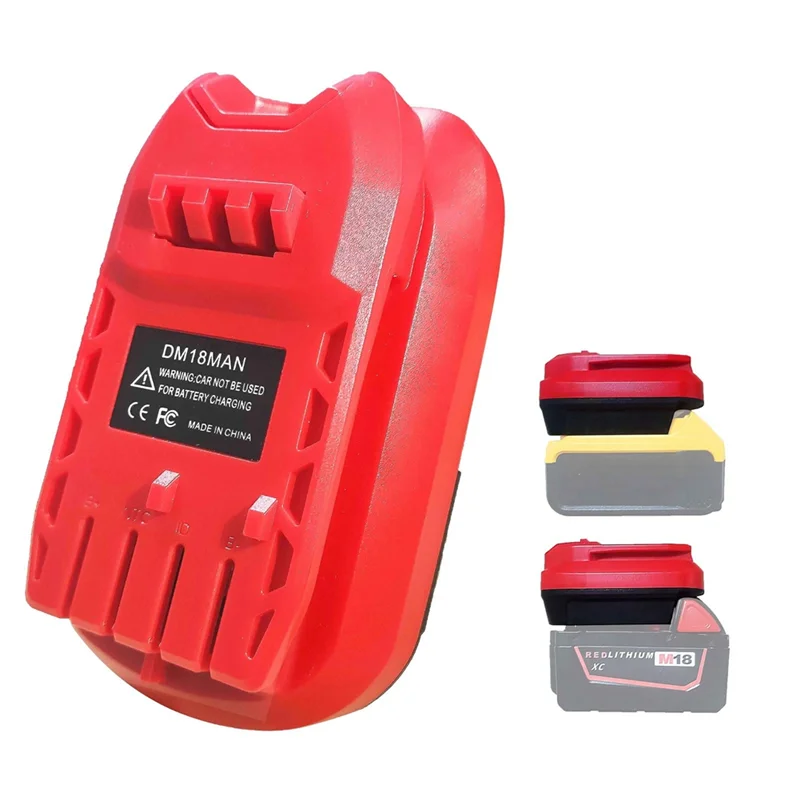 Battery Adapter for Craftsman 20V Cordless Tools,DM18MAN Adaptor for DeWalt 20V/Mil-Waukee 18V Li-on Battery Convert
Battery Adapter for Craftsman 20V Cordless Tools,DM18MAN Adaptor for DeWalt 20V/Mil-Waukee 18V Li-on Battery Convert
