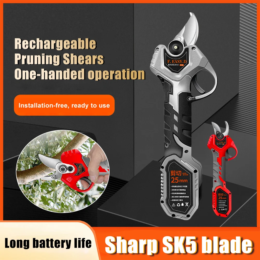 Electric Pruning Shears 25mm Cutting Diameter Sharp Blade Lightweight Cordless Pruner Handheld Power Pruner For Gardening Tree
Electric Pruning Shears 25mm Cutting Diameter Sharp Blade Lightweight Cordless Pruner Handheld Power Pruner For Gardening Tree