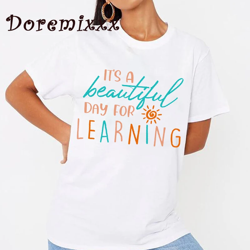 It's A Perfect Day for Learning Women Funny Print T-shirt Summer Fashion Teacher Tops Tees Girl 90S Harajuku Clothes Drop Ship
It's A Perfect Day for Learning Women Funny Print T-shirt Summer Fashion Teacher Tops Tees Girl 90S Harajuku Clothes Drop Ship