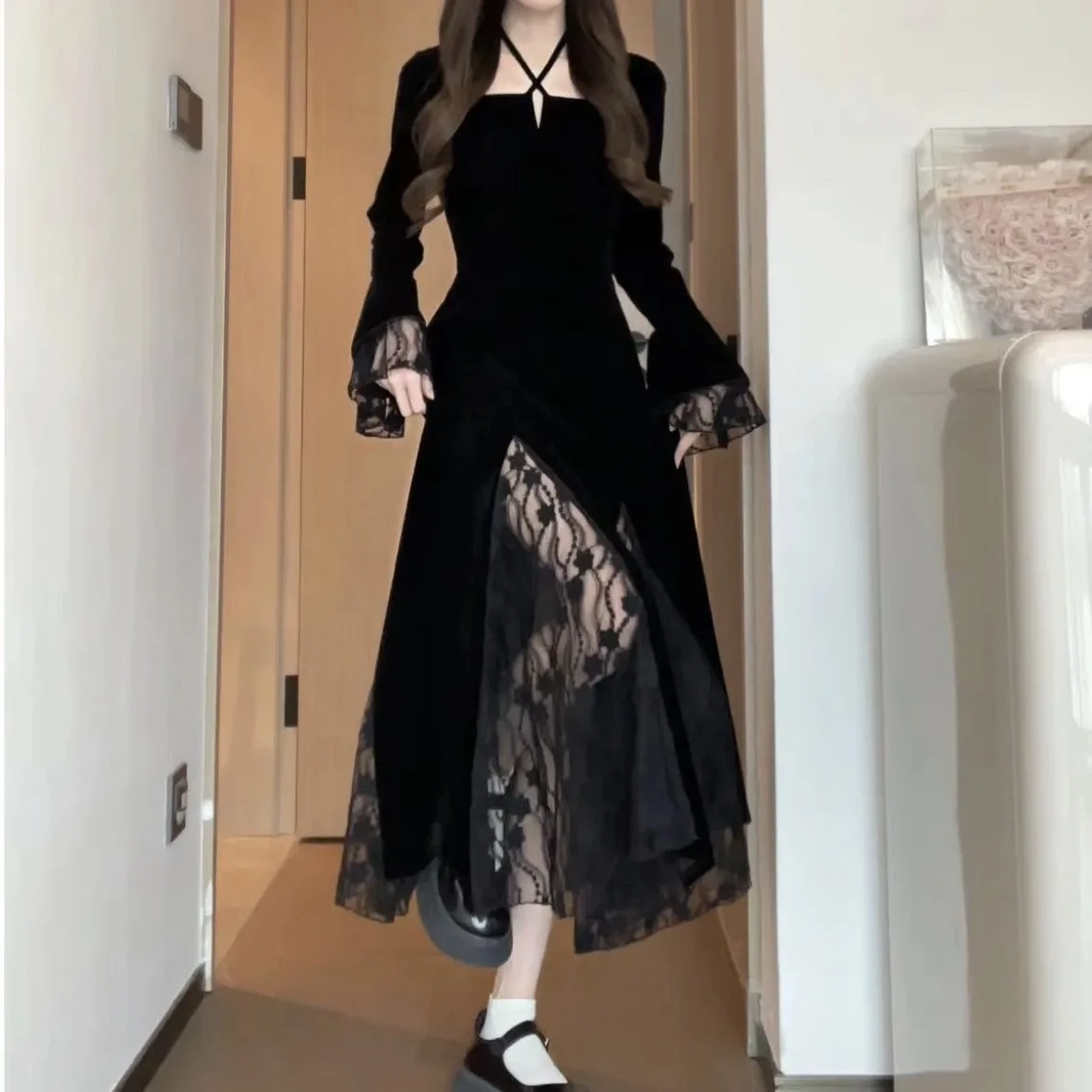 Dresses For Women Elegant Lace Traf Party Dresses Long Hollow Out Evening Dress Patchwork Woman Clothing Official Clothes Korean
Dresses For Women Elegant Lace Traf Party Dresses Long Hollow Out Evening Dress Patchwork Woman Clothing Official Clothes Korean