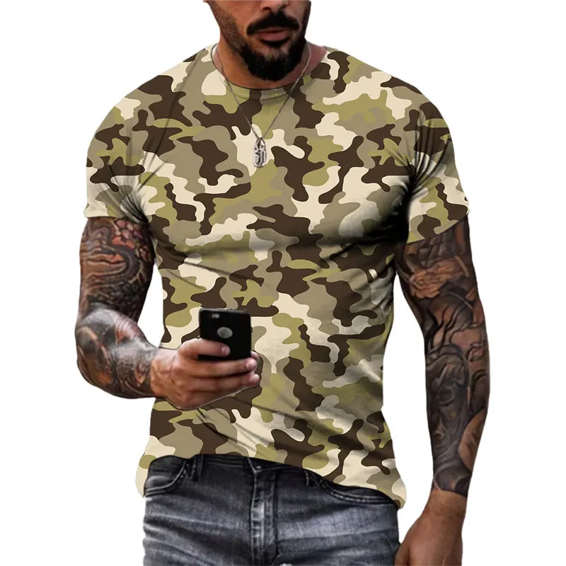 

Military Fans Tactical Camo T Shirt for Men 3D Printed Soldiers Desert Jungle Camouflage Graphic Tops Women Casual Cool T-shirts