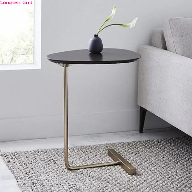 

Portable Simple Modern Side Table Iron Art Sofa Corner Table Lazy Bedside Reading Oval Coffee Tea Table Home Furniture