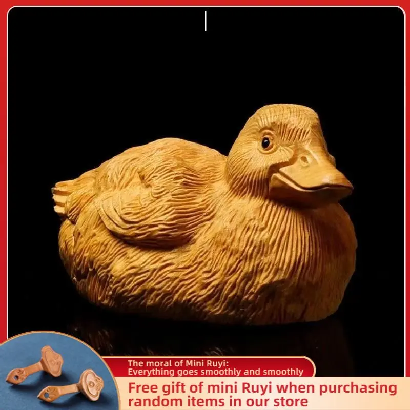 

Cliff Cypress Wood Boxwood Originality Bring Happiness-【Mandarin Duck】 Home Decoration Office Accessories Car Pendant Ornament