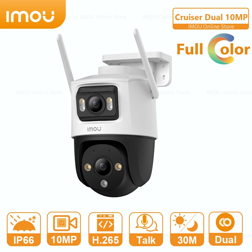 IMOU Outdoor Wifi Защита безопасности Cruiser с двойным разрешением 10 МП, двойным зрением, несколькими охранниками, встроенной сигнализацией обнаружения человека.
IMOU Outdoor Wifi Защита безопасности Cruiser с двойным разрешением 10 МП, двойным зрением, несколькими охранниками, встроенной сигнализацией обнаружения человека.