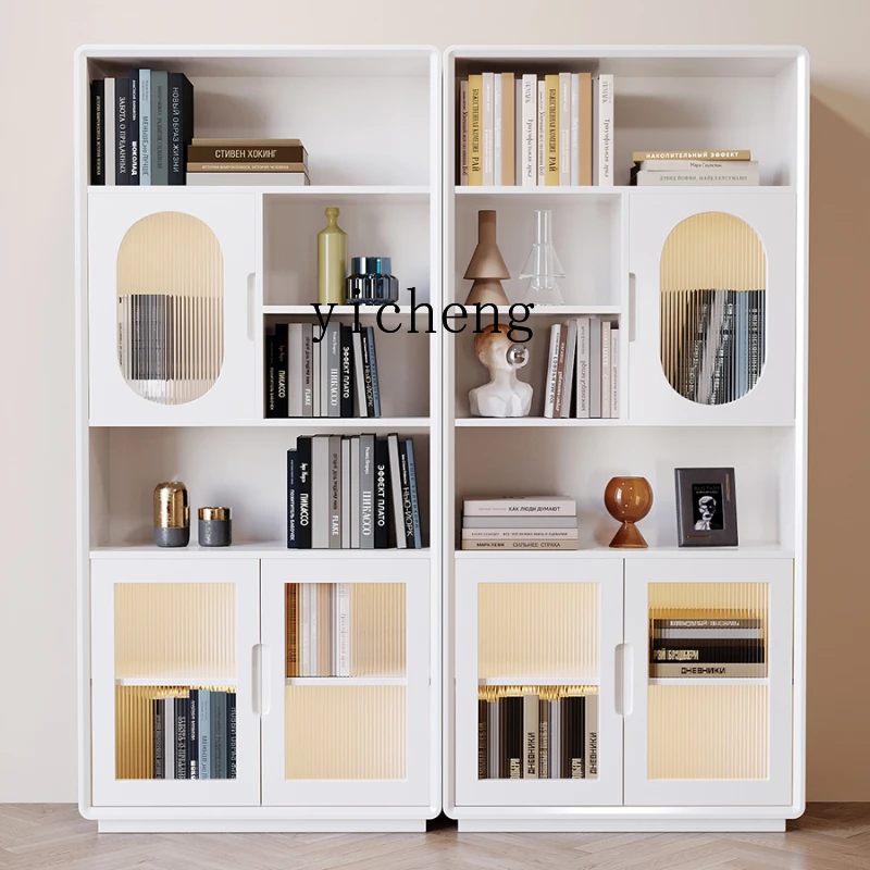 Zk Modern Minimalist Changhong Glass Door Bookcase Cream Style Floor Combination Bookshelf
Zk Modern Minimalist Changhong Glass Door Bookcase Cream Style Floor Combination Bookshelf