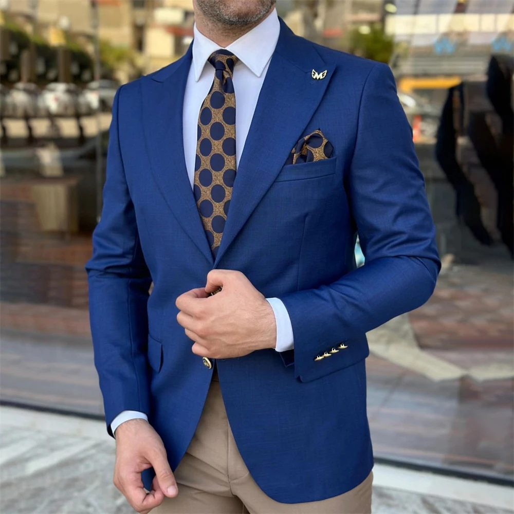 Модные мужские костюмы Королевского синего цвета, деловой Блейзер, свадебный смокинг для жениха, повседневный мужской блейзер, 2 предмета, пиджак и брюки, Terno Masculino
Модные мужские костюмы Королевского синего цвета, деловой Блейзер, свадебный смокинг для жениха, повседневный мужской блейзер, 2 предмета, пиджак и брюки, Terno Masculino