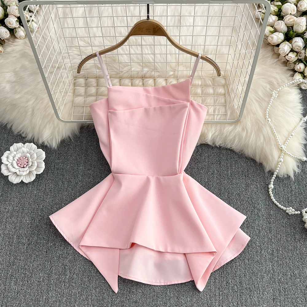 Korean Version of Commuter Strapless Tank Top for Women to Wear Out in Summer Fashion Sleeveless Slim Fit Thin Ruffled Short Top
Korean Version of Commuter Strapless Tank Top for Women to Wear Out in Summer Fashion Sleeveless Slim Fit Thin Ruffled Short Top