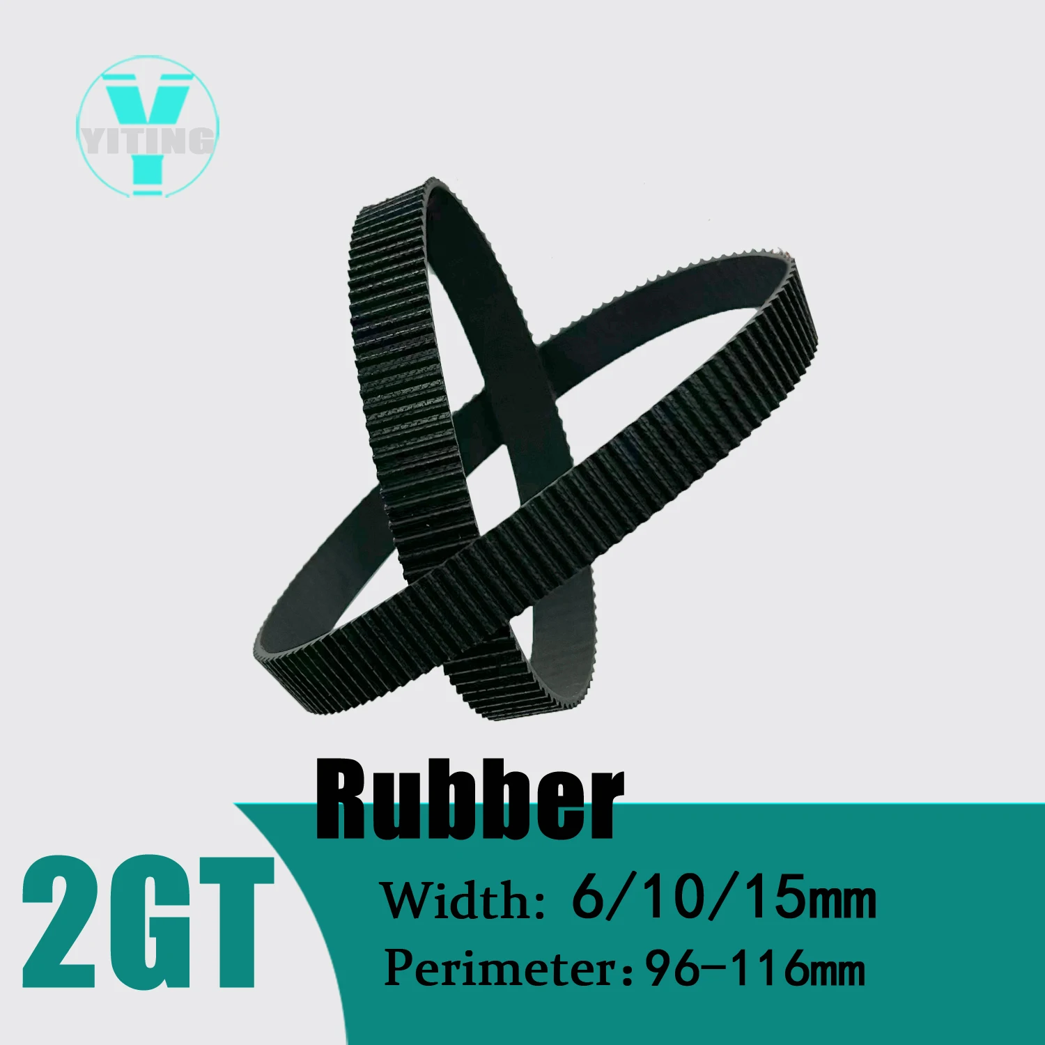 

2GT 2MGT Belt Width 6/10/15mm Rubber CBelt Closed Loop Perimeter 96~116mm GT2 Timing Synchronous