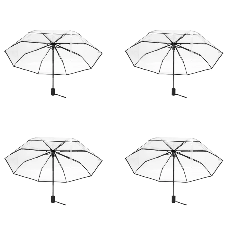 LBER 4X Transparent Umbrella Automatic Umbrella Women Men Sun Rain Auto Umbrella Compact Umbrella,Transparent + Black Border
LBER 4X Transparent Umbrella Automatic Umbrella Women Men Sun Rain Auto Umbrella Compact Umbrella,Transparent + Black Border