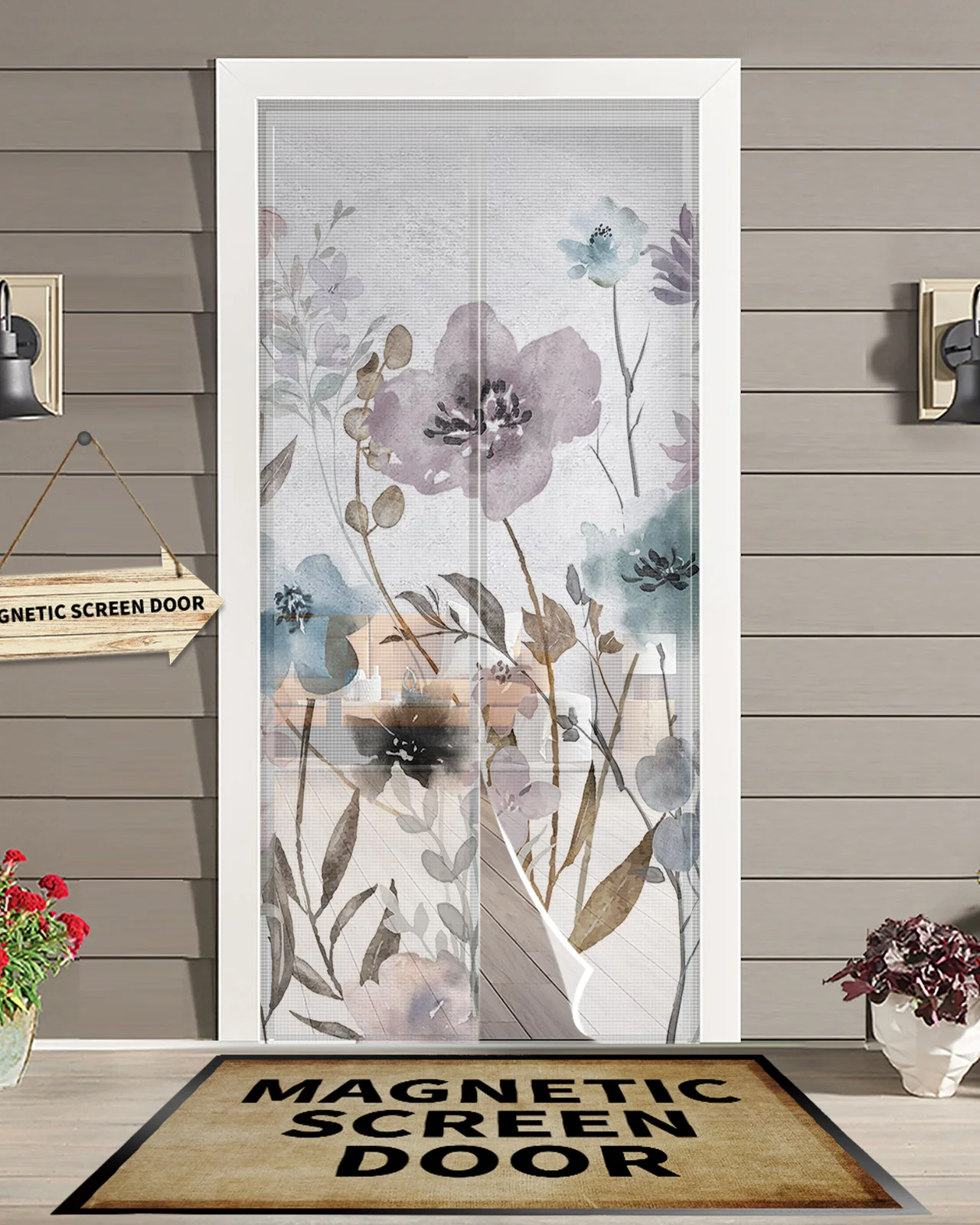 Watercolor Flowers Plants Magnetic Door Curtain Summer Living Room Bedroom Home Anti-mosquito Screen Door Curtain
Watercolor Flowers Plants Magnetic Door Curtain Summer Living Room Bedroom Home Anti-mosquito Screen Door Curtain
