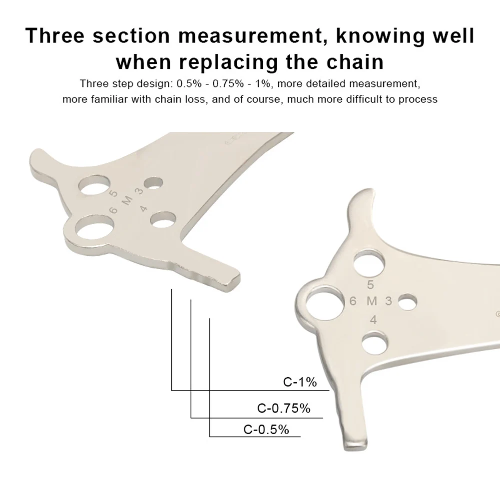 Bike Repair Tool Chain Checke Ruler Chain Checking Gauge Indicator Measuring Ruler Silver High Quality For Bicycle
Bike Repair Tool Chain Checke Ruler Chain Checking Gauge Indicator Measuring Ruler Silver High Quality For Bicycle