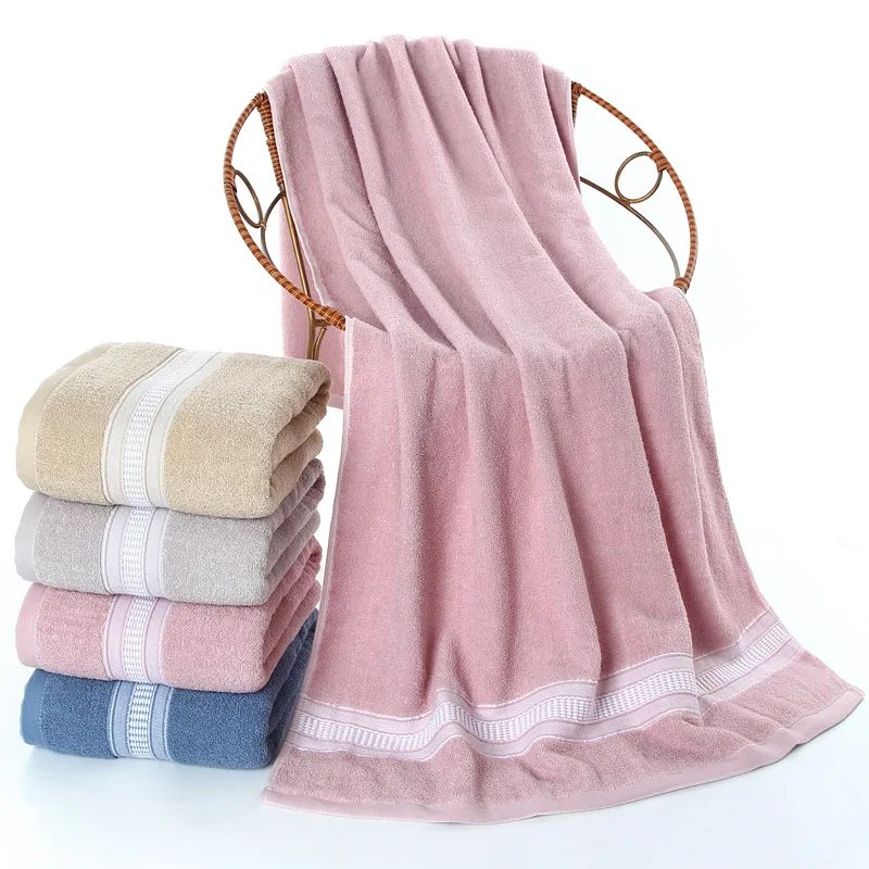 

70*140cm 100% Cotton Bath Towels Highly Absorbent Bathroom Towels for Adults Solid Color Home Hotel Towels Washcloths