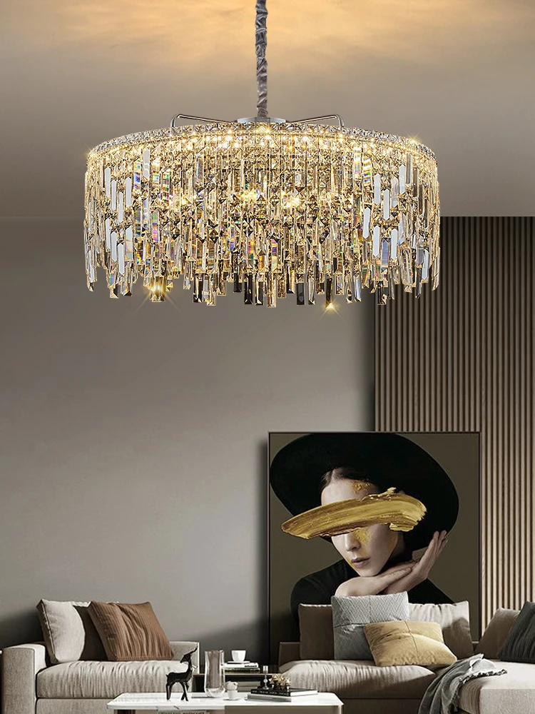 Golden Creative Round Interior Decoration Starry Crystal Chandelier Lighting Pendant Lamp Hotel Villa Living Room
Golden Creative Round Interior Decoration Starry Crystal Chandelier Lighting Pendant Lamp Hotel Villa Living Room