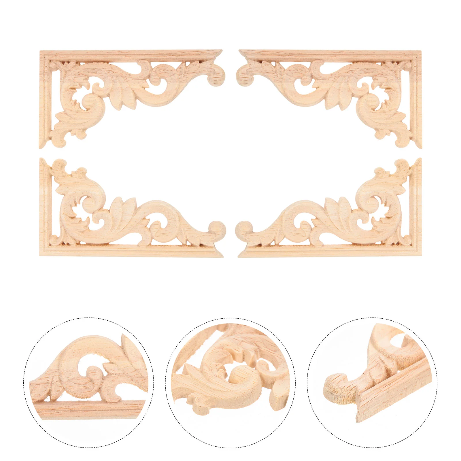 Wood Carved Corner Onlay 4Pcs Unpainted Applique European Style Door Cabinet Decoration Appliques Furniture Corner Molding Trim
Wood Carved Corner Onlay 4Pcs Unpainted Applique European Style Door Cabinet Decoration Appliques Furniture Corner Molding Trim