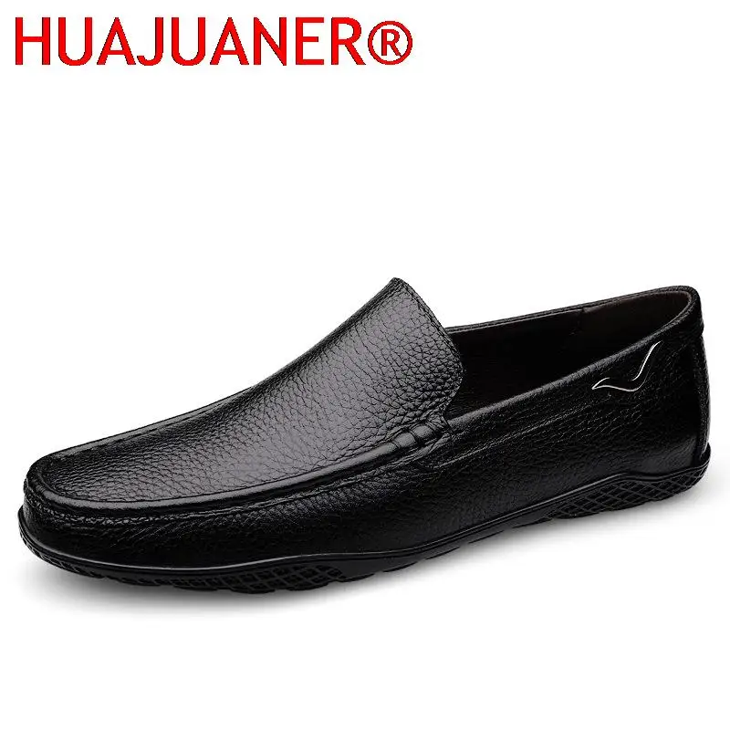 

2023 High Quality Men's Shoes Fashion Loafers Men Casual Genuine Leather Man Moccasins Comfy Driving Shoes Men Soft Flats Male