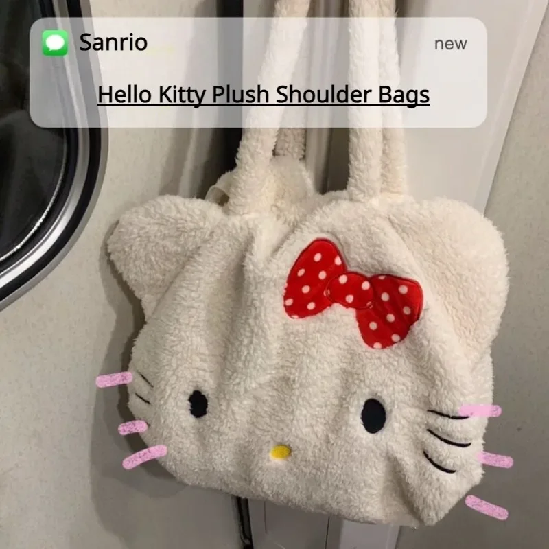 Sanrio Hello Kitty Plush Shoulder Bags Kawaii Large Capacity Handbag Fashionable Cute Tote Commuter Bag Student Classroom Bag
Sanrio Hello Kitty Plush Shoulder Bags Kawaii Large Capacity Handbag Fashionable Cute Tote Commuter Bag Student Classroom Bag