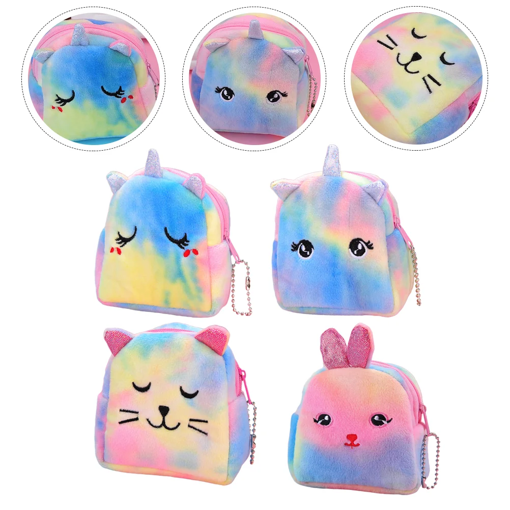 

Coin Purse Unicorn Shaped Bag Plush Storage Pouch Lovely Mini Money Bags Adorable Purses