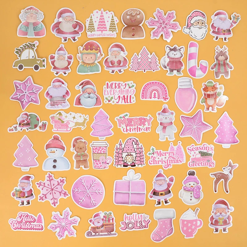 50pcs Cartoon Paper Pink Christmas Sticker Pack Skateboard Guitar Christmas Decoration DIY Laptop New Cartoon Waterproof Decals
50pcs Cartoon Paper Pink Christmas Sticker Pack Skateboard Guitar Christmas Decoration DIY Laptop New Cartoon Waterproof Decals