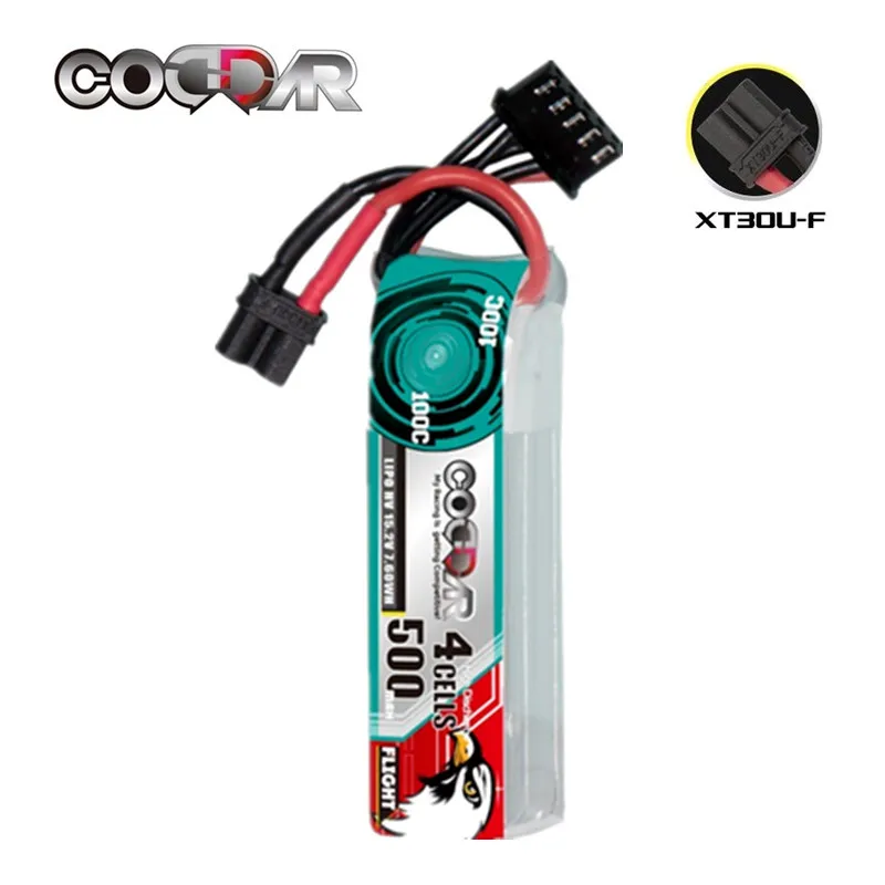 CODDAR HV LiPo Battery 4S 15.2V 500mAh 100C For RC Car Airplane Helicopter Quadrotor RC Aircraft Batteries With XT30 Plug
CODDAR HV LiPo Battery 4S 15.2V 500mAh 100C For RC Car Airplane Helicopter Quadrotor RC Aircraft Batteries With XT30 Plug