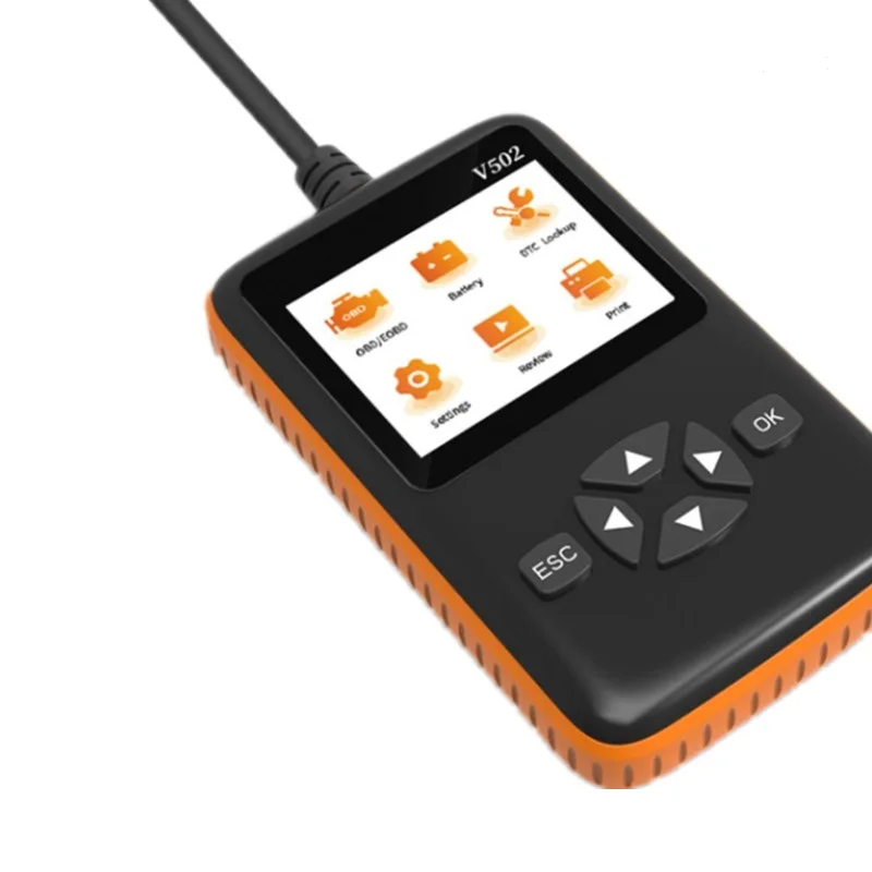 Новый считыватель кодов V502 OBD2, Автомобильный сканер, автомобильный диагностический инструмент для всех автомобилей OBDII
Новый считыватель кодов V502 OBD2, Автомобильный сканер, автомобильный диагностический инструмент для всех автомобилей OBDII