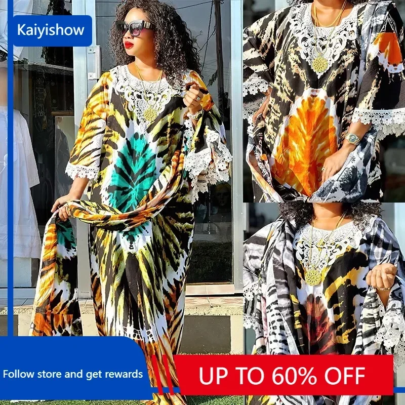 African Dresses for Women Muslim Fashion Lace Boubou Dashiki Traditional Africa Clothes Ankara Outfits Evening Gown with Headtie
African Dresses for Women Muslim Fashion Lace Boubou Dashiki Traditional Africa Clothes Ankara Outfits Evening Gown with Headtie