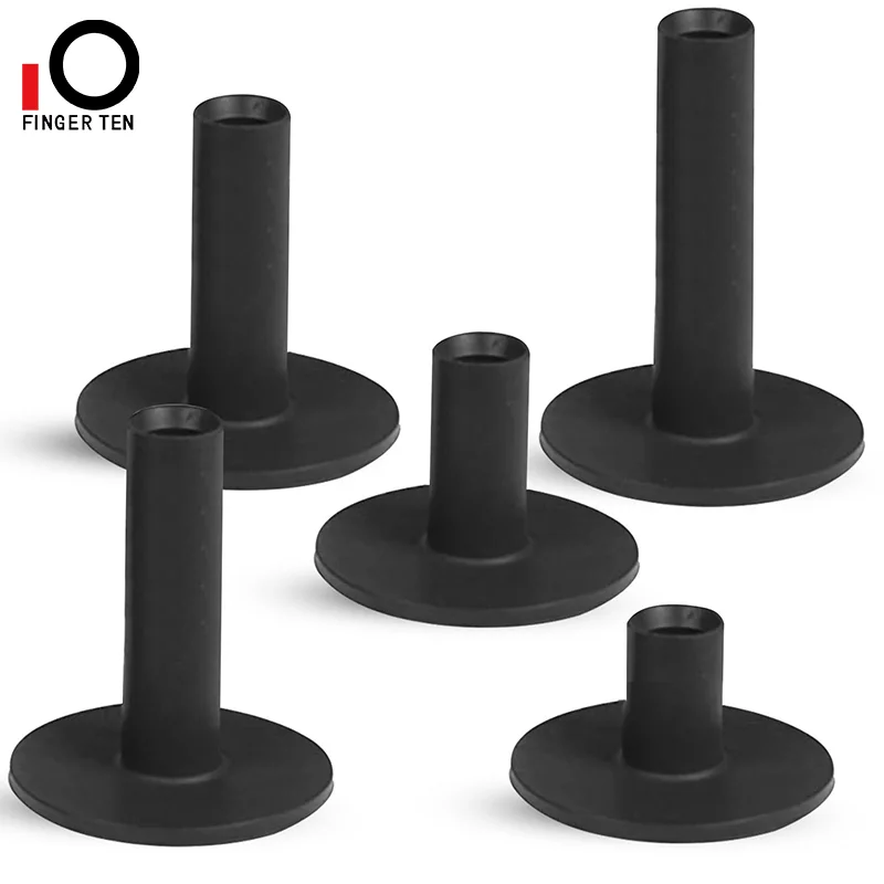 

5 Pcs/set Durable Black Rubber Golf Tees 1.5" 2.25" 2.75" 3" 3.13" Mixed Height Ball Holder for Driving Ranges Mats Practice