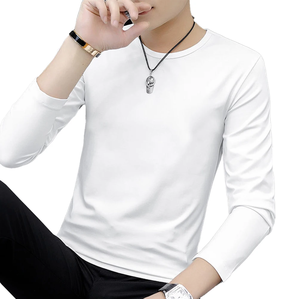 Базовая футболка для мужчин, нательная рубашка с круглым вырезом, однотонная облегающая футболка с длинным рукавом, футболки, топы, футболка, мужская одежда
Базовая футболка для мужчин, нательная рубашка с круглым вырезом, однотонная облегающая футболка с длинным рукавом, футболки, топы, футболка, мужская одежда