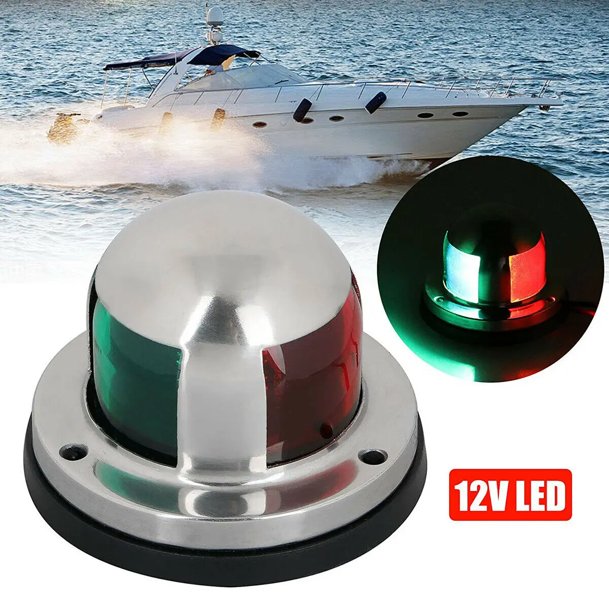 2 In 1 12V LED Bow Navigation Light Marine Boat Yacht Pontoon Stainless Steel Accessories For Vehicles
2 In 1 12V LED Bow Navigation Light Marine Boat Yacht Pontoon Stainless Steel Accessories For Vehicles