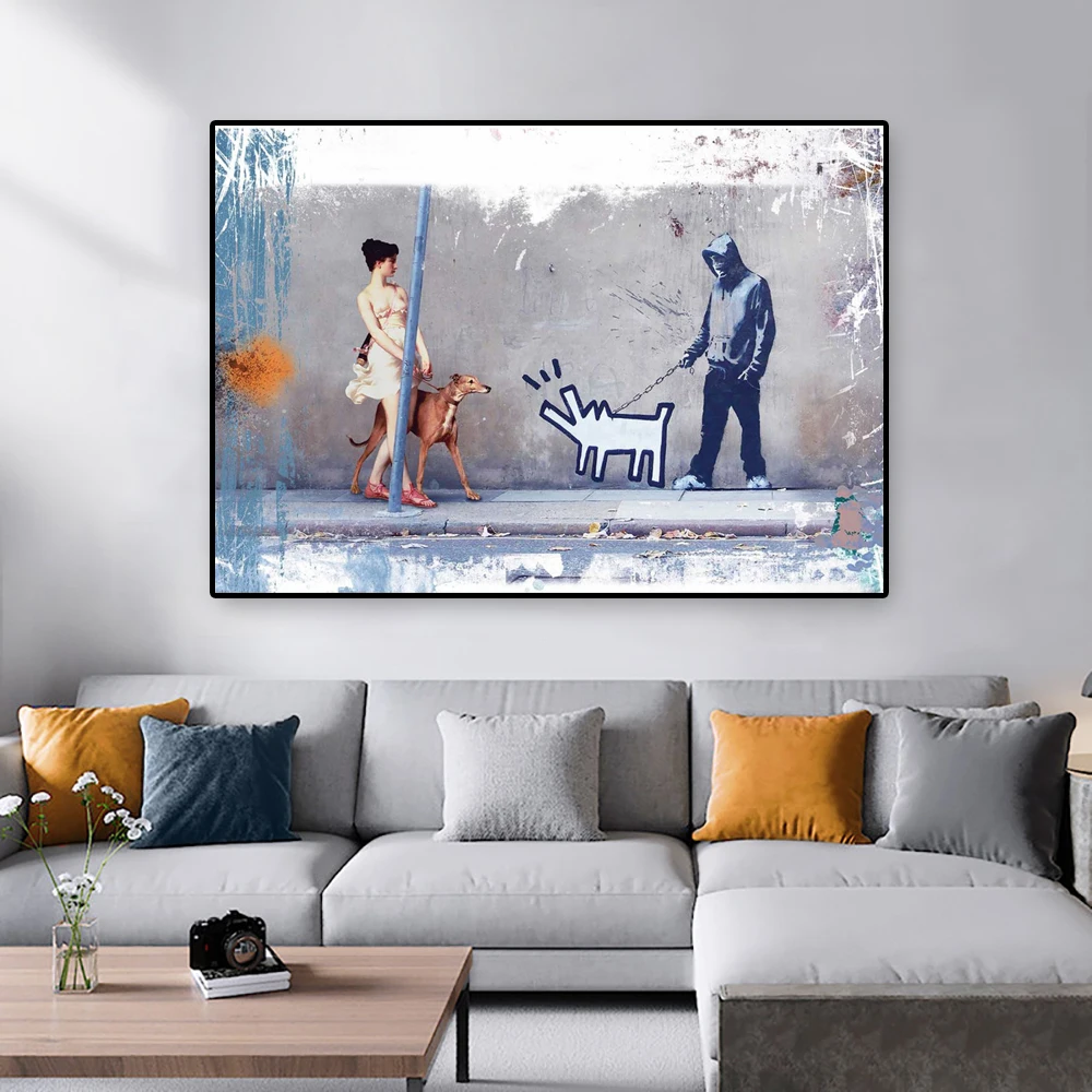 Street Graffiti Art Poster Print Canvas Wall Art Banksy Funny Dog Walking Decorative Painting for Living Room Home Decoration
Street Graffiti Art Poster Print Canvas Wall Art Banksy Funny Dog Walking Decorative Painting for Living Room Home Decoration