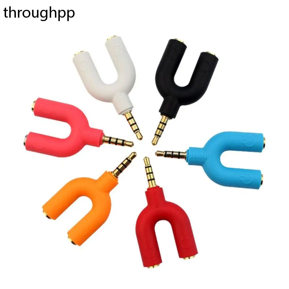 

Colorful 3.5mm Aux Male Audio Converter Headphone Splitter Adapter Cellphone Accessories