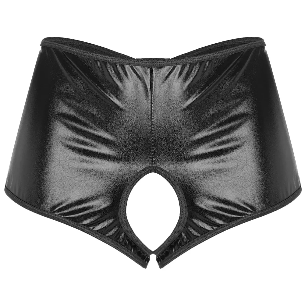 Women Sexy Shiny Faux Leather Bottoms Open Crotch Booty Shorts Pole Nightclub Hot Pants Seductive Underpants Erotic Lingerie
Women Sexy Shiny Faux Leather Bottoms Open Crotch Booty Shorts Pole Nightclub Hot Pants Seductive Underpants Erotic Lingerie