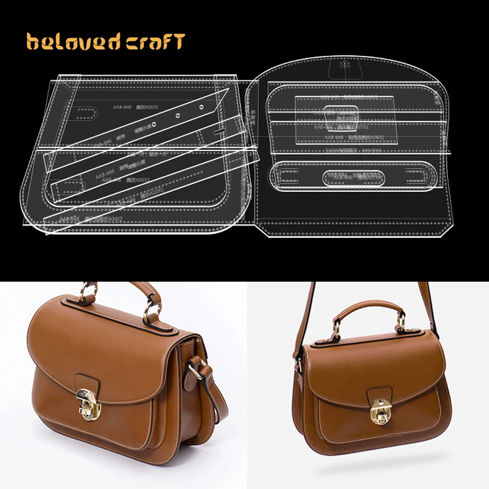 BelovedCraft-Leather Bag Pattern Making with Acrylic Templates for Crossbody bag, saddle bag
BelovedCraft-Leather Bag Pattern Making with Acrylic Templates for Crossbody bag, saddle bag