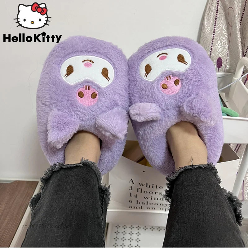 Sanrio Kuromi плюшевые туфли Y2k Kawaii Cinnamoroll зимние теплые толстые тапочки Женские аниме мультфильм Домашние закрытые каблуки Тапочки
Sanrio Kuromi плюшевые туфли Y2k Kawaii Cinnamoroll зимние теплые толстые тапочки Женские аниме мультфильм Домашние закрытые каблуки Тапочки