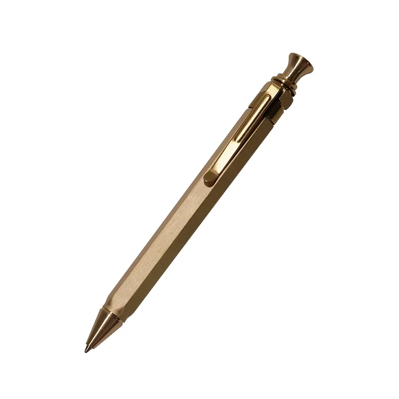 1PCS Luxury brass pen, hexagonal design, twist, retractable ball pen, office, school, stationery, gift box
1PCS Luxury brass pen, hexagonal design, twist, retractable ball pen, office, school, stationery, gift box