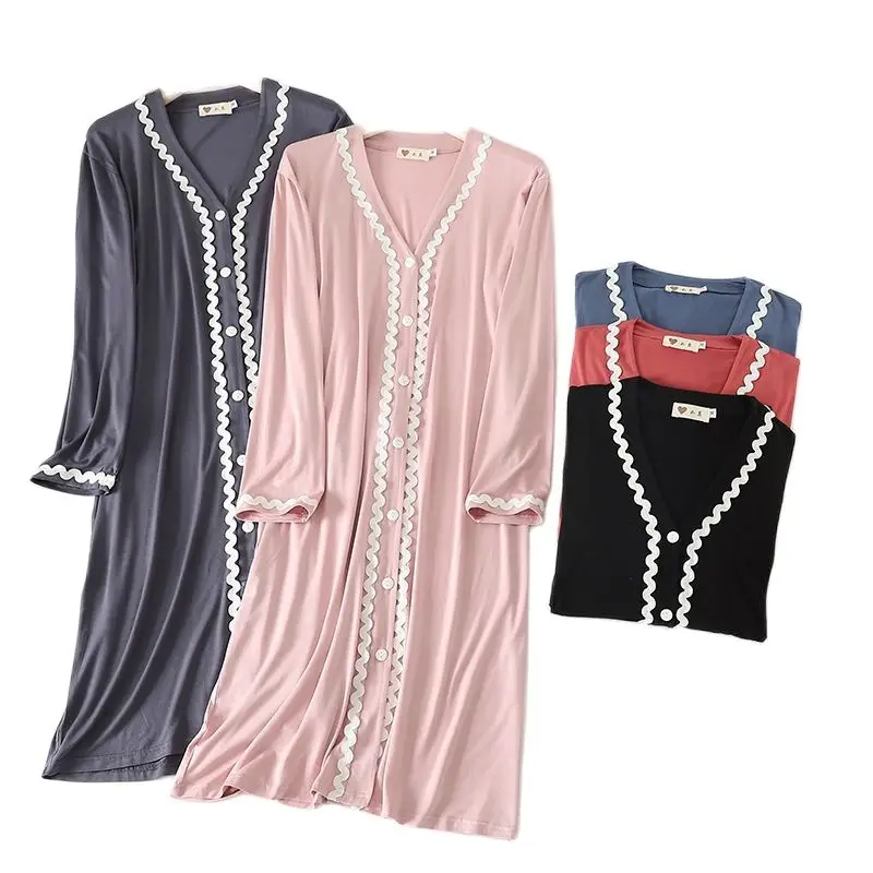 Nursing Nightwear Maternity Dress Nightgown Modal Button Pregnant Women Breastfeeding Muslim Pregnancy Pajamas Plus Size 2023
Nursing Nightwear Maternity Dress Nightgown Modal Button Pregnant Women Breastfeeding Muslim Pregnancy Pajamas Plus Size 2023