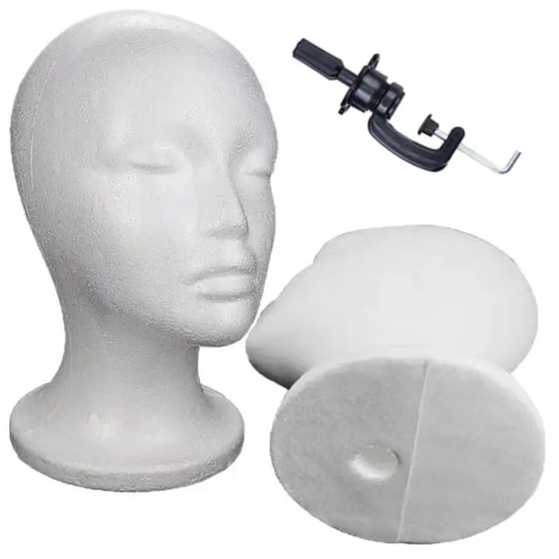 

Foam Head Wig Head Training Display Styling Mannequin Manikin Head Wig Stand Holder Supports Wig Holder Mannequin Head Model