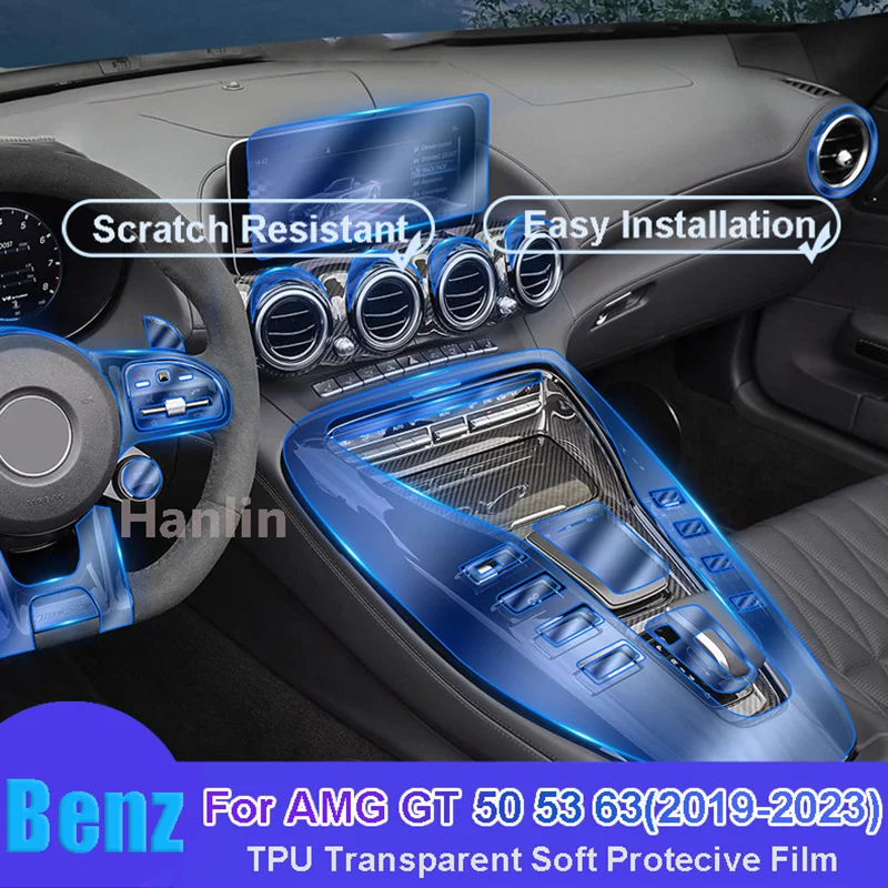 

For Benz AMG GT 50 53 63(2019-2023) Car GPS Navigation LCD Screen TPU Protective Film Protector Decoration Stickers