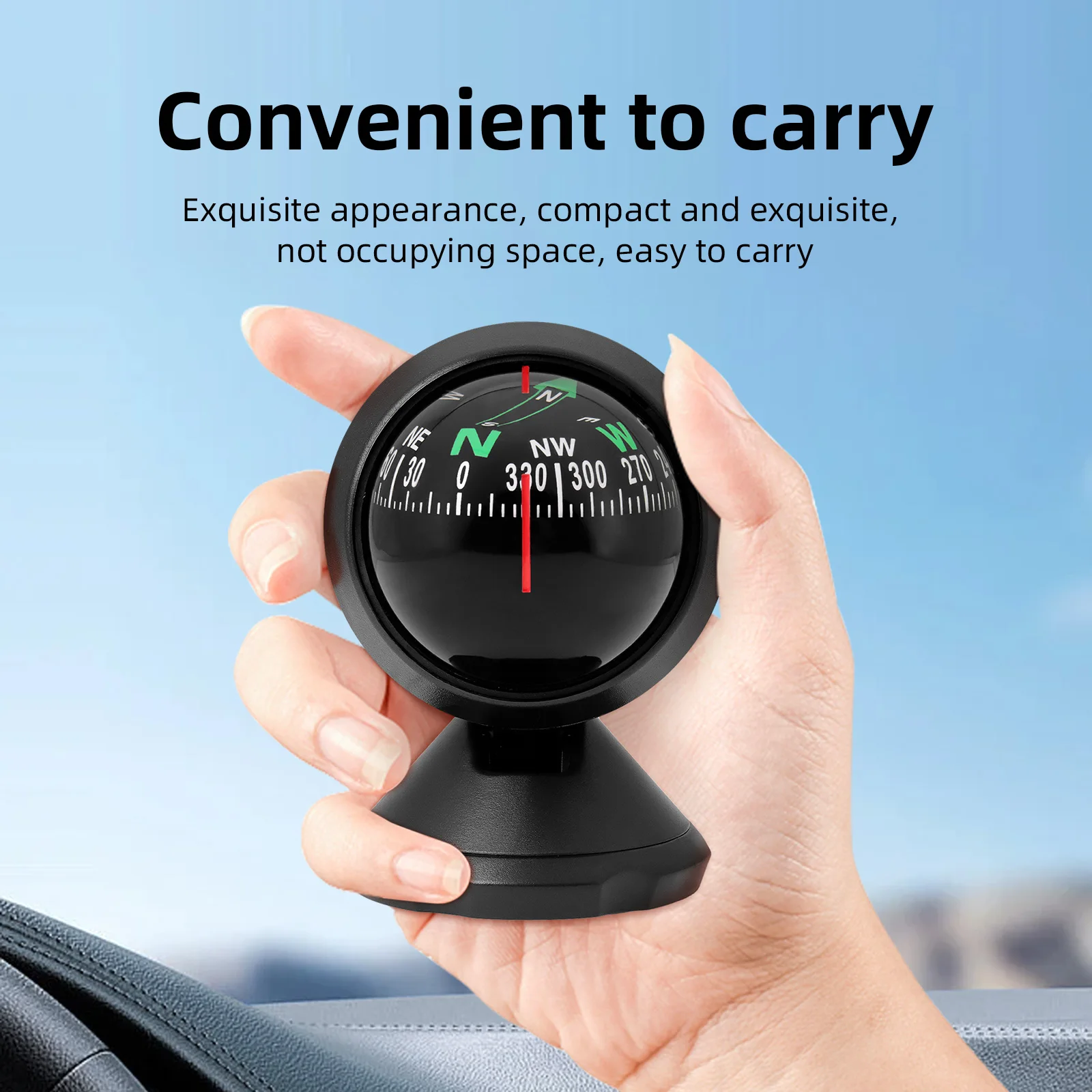 Outdoor Measure Tool Vehicle Compass Car Inclinometer Slope Car Adjustable Magnetic Declination Automotive Interior Accessories
Outdoor Measure Tool Vehicle Compass Car Inclinometer Slope Car Adjustable Magnetic Declination Automotive Interior Accessories