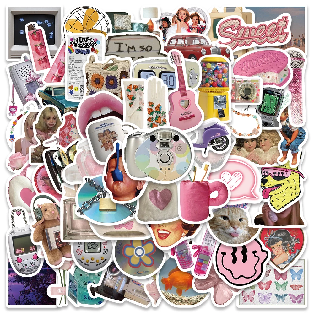 65pcs Y2K Ins Style Pink Girls Stickers Aesthetic Graffiti Decals For Kids Laptop Luggage Guitar Skateboard Fridge Phone Sticker
65pcs Y2K Ins Style Pink Girls Stickers Aesthetic Graffiti Decals For Kids Laptop Luggage Guitar Skateboard Fridge Phone Sticker
