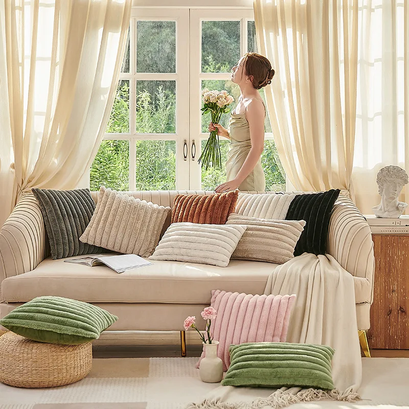 Nordic Thick Striped Plush Cushion Cover Solid Color Fluffy Comfortable and Soft Pillow Cover Decorative Home Decor Car Sofa
Nordic Thick Striped Plush Cushion Cover Solid Color Fluffy Comfortable and Soft Pillow Cover Decorative Home Decor Car Sofa