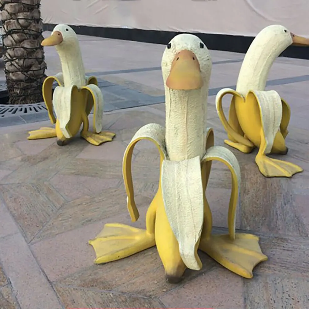 Garden Statue Creative Banana And Duck Statue Yard Art Peeled Banana For Outdoor Decor Garden Ornaments Decorations Accessories
Garden Statue Creative Banana And Duck Statue Yard Art Peeled Banana For Outdoor Decor Garden Ornaments Decorations Accessories