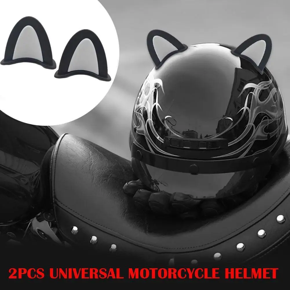 

2pcs Universal Motorcycle Helmet Cat Ears Decoration Outdoor Sport Devil's Horns Corner Motorcycle Helmet Decoration Accesso