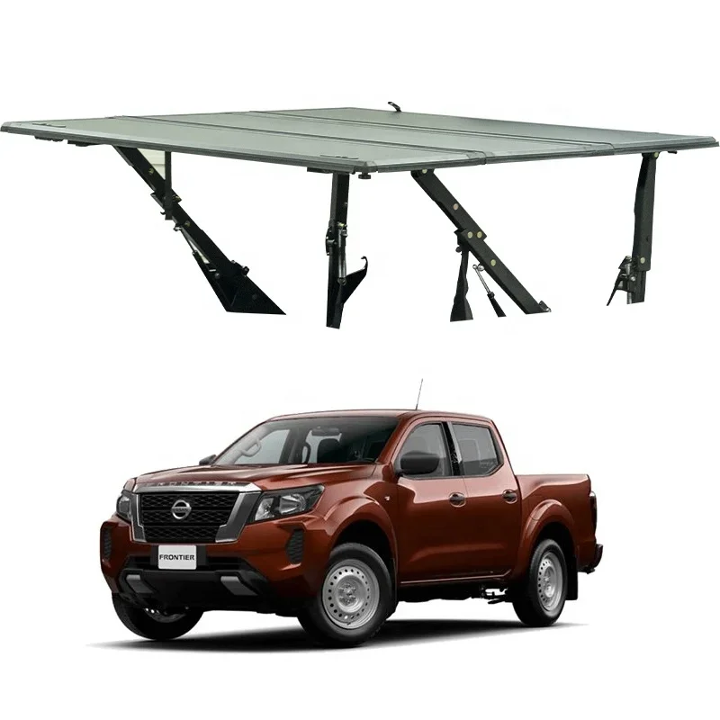

New Pickup Folding tonneau cover 4x4 accessories hard Lift-up tri-fold nissan bed cover For Nissan narava