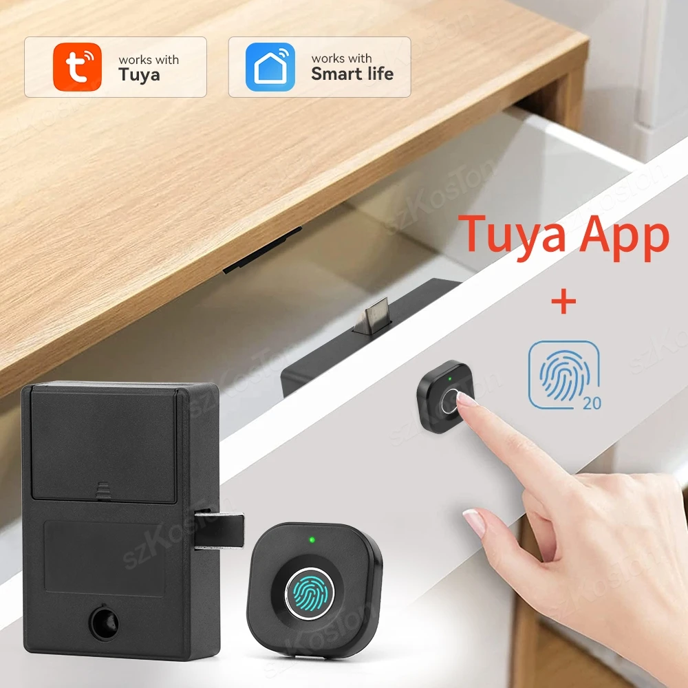 Tuya Smart Lock Drawer Cabinet Biometric Fingerprint Lock Smart Home Keyless Electronic Lock APP Unlock Security Protection
Tuya Smart Lock Drawer Cabinet Biometric Fingerprint Lock Smart Home Keyless Electronic Lock APP Unlock Security Protection